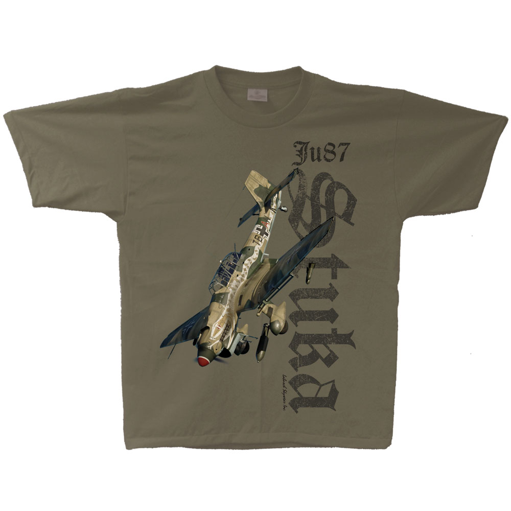 Stuka Retro Ju87 Flugzeug Luftwaffe WW2 T-Shirt #613