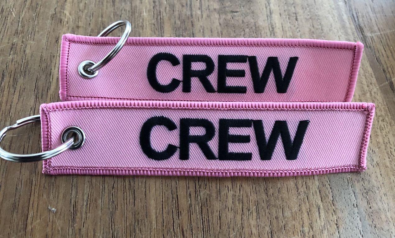 ANA Airlines-Crew Baggage Embroidered Keyring x 2 