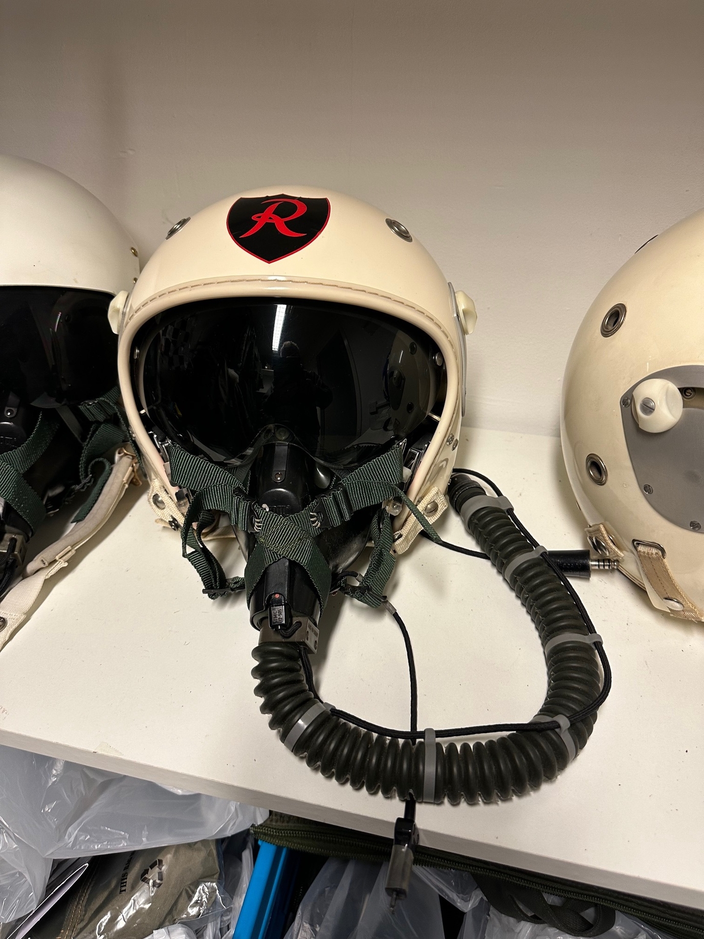 Gueneau 316 flight helmet + MBU-5 oxygen mask Taktisches