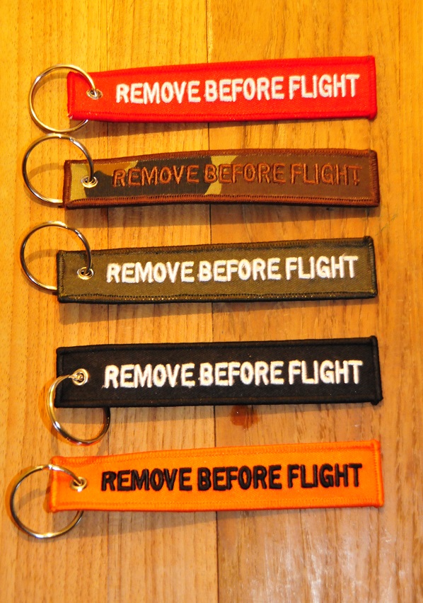 3Pcs Remove Before Flight Motorcycle Ejection Seat Embroidered Keychain Keyring 