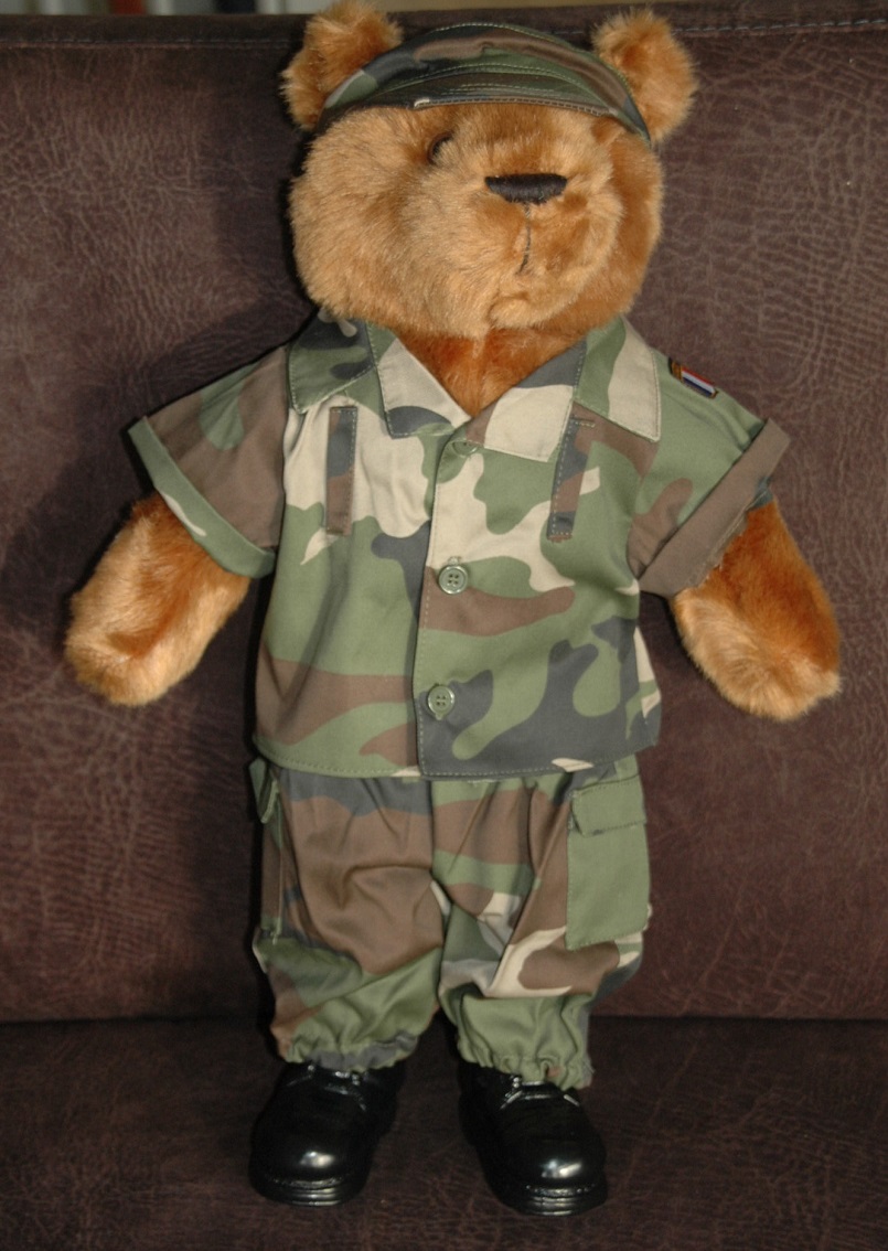 Teddy bear in military uniform - large - the Aviation Store.net