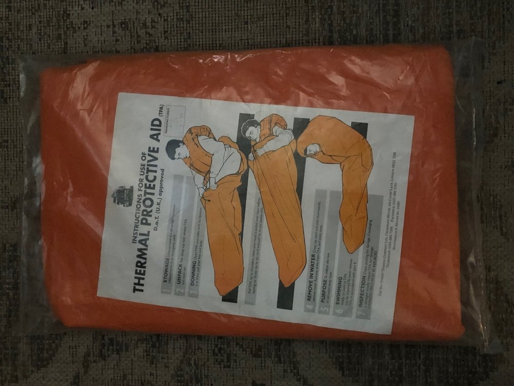 Pilot sleeping bag: Thermal protective Aid