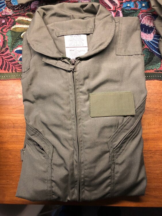 Nomex CWU-27 flight suit size 42L new color Sage green