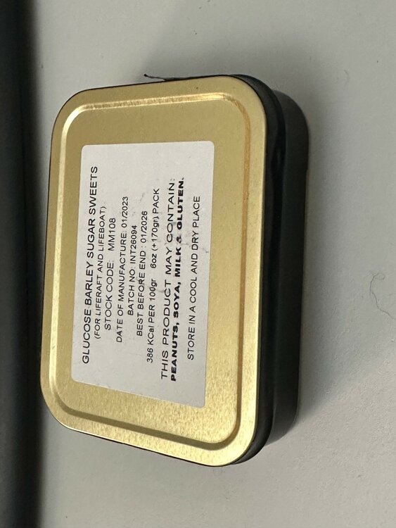 Glucose Barley Sugar Sweets (for liferaft and lifeboat)