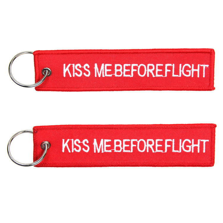Embroidered keychain, Remove Before Flight keyrings - the Aviation 