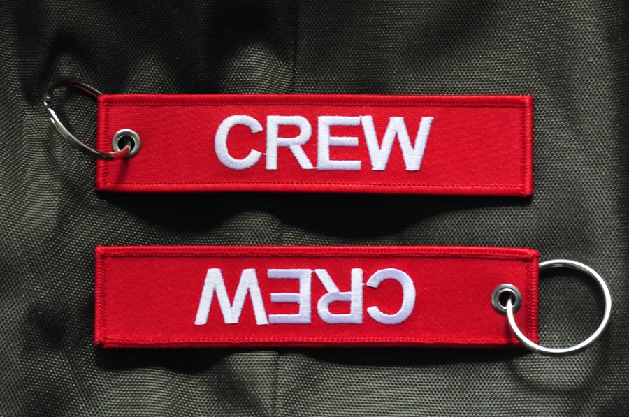 CREW Keyring Keychain embroidered