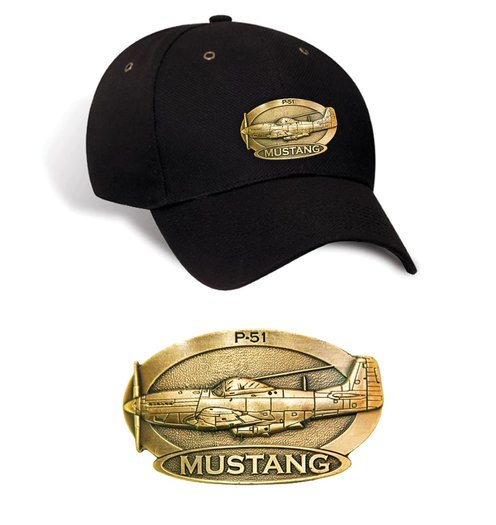 P-51 Mustang Luxury baseball cap with metal emblem P-51 Mustang brass cap -  the Aviation