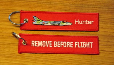 Hunter KLu keyring keychain bagagelabel Remove Before Flight