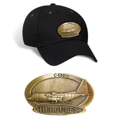 C-130 Hercules Luxury baseball cap with metal emblem C-130 Hercules brass cap