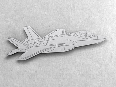 Magnetbox F-35 Lightning II silver color