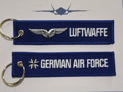 Luftwaffe German Air Force embroidered keyring keychain babage label