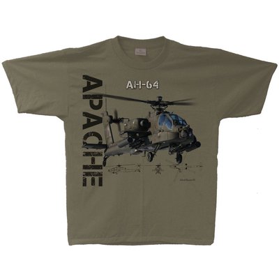 AH-64 Apache T-shirt  AH-64 Apache helicopter t shirt