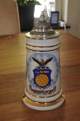 Spangdahlem AB Germany 1955-1959 Cold War Beer Stein Bier Krug 10th TRW