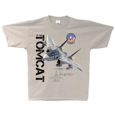 F-14 Tomcat T-shirt  US Navy F-14 Tomcat t shirt Sand color