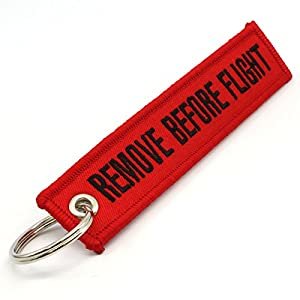 REMOVE BEFORE FLIGHT Keychain Keyring Bagage label SALE price