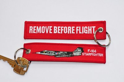 F-104 Starfighter KLu keyring keychain Remove Before Flight