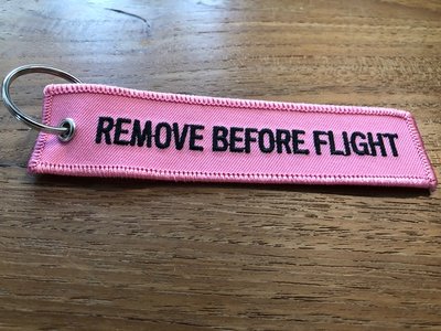 REMOVE BEFORE FLIGHT keychain keyring bagagelabel