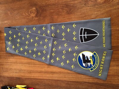 69th Bomb Squadron pilot scarf B-52 bomber aircraft squadron