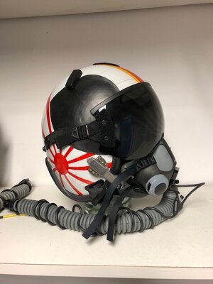 HGU-55/P flight helmet USN VF111 Sundowners markings