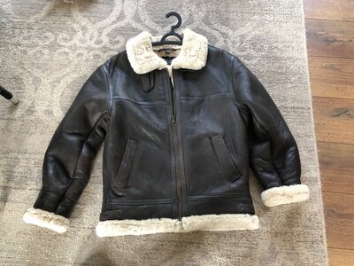 leather USAAF B-3 flight jacket size Medium
