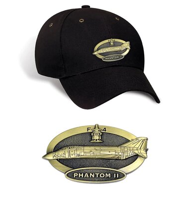 F-4 Phantom Luxury baseball cap with metal emblem F-4 Phantom brass cap