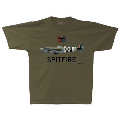 Spitfire MKIX quality t shirt military green color