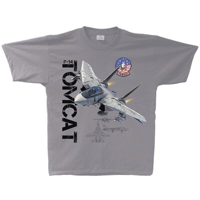 F-14 Tomcat T-shirt  US Navy F-14 Tomcat t shirt grey color