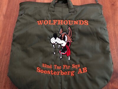Helmet bag 32nd TFS Wolfhounds Soesterberg A