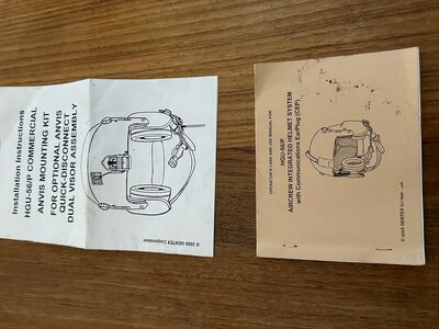 Manual HGU-56/P flight helmet