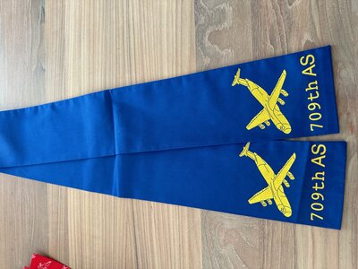 Pilot scarf 709th Airlift Squadron Global Airlift C-5 Galaxy