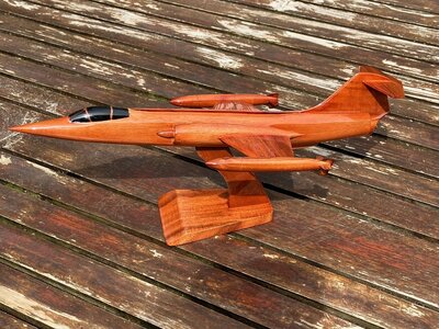 F-104 Starfighter Mahogany wood handmade scale model