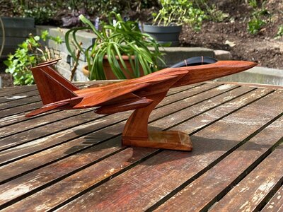 F-15 Eagle Mahogany wood handmade scale model