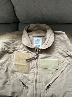 Nomex CWU-27/P desert / sand size 42R New