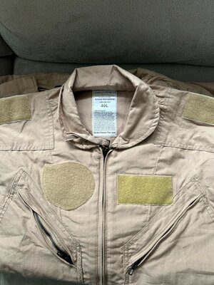 Nomex CWU-27/P desert / sand size 40L New