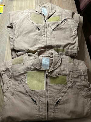 Nomex Flyer Coveralls CWU-27/P desert  tan color size 38 Regular Special Offer