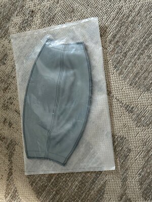 leather grey Visor cover for Gentex HGU-55/P flight helmet new in plastic