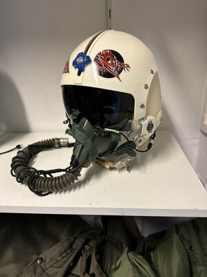 HGU-2 flight helmet & MBU-5/P oxygen mask 6th Stormo markings / 154th Gruppo Italian Air Force