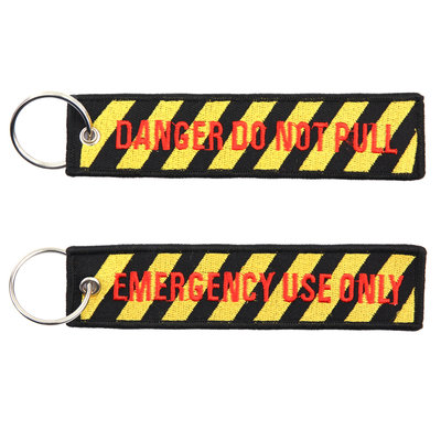keyring Emergency Use Only Danger Do Not Pull Key Chain