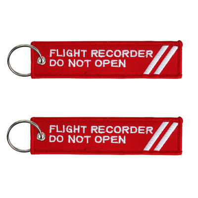 keyring Flight Recorder Do Not Open embroided Key Chain