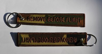 Remove before flight keychain (Camo color)