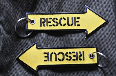 Rescue Keychain Keyring Embroidered