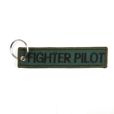 Fighter Pilot Keychain Keyring Embroidered