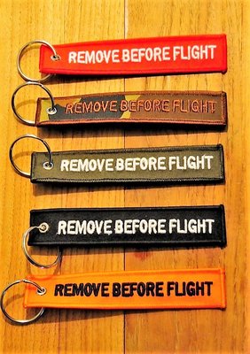 set 1: Remove Before Flight Keychains Keyrings Key Chains 5 different colors