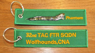 F-4E Phantom 32nd TFS Wolfhounds keyring keychain