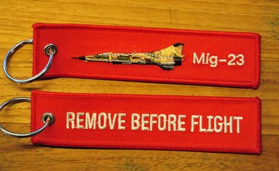 Mig-23 keyring keychain bagagelabel Remove Before Flight