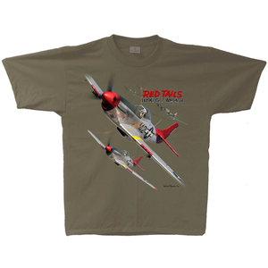 Red Tails Tuskegeen airmen T-Shirt P-51 Mustang shirt