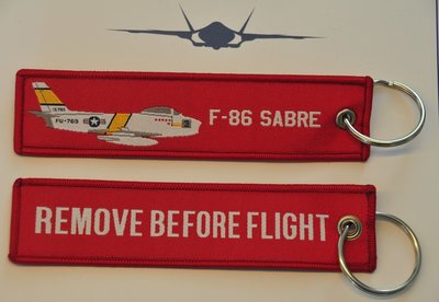 F-86 Sabre keyring keychain bagage label