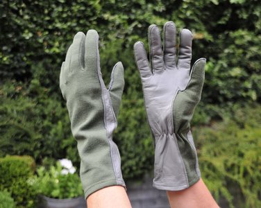 Nomex F-16 piloot handschoenen (brandvrij) kleur sage-green