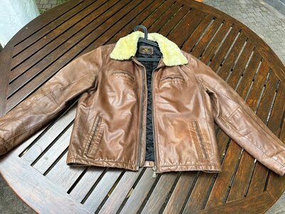 Pall Mall leather flight jacket size Large
