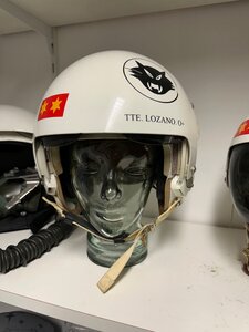 HGU-26P flight helmet  ALA 12 F-4C Phantom pilot  TTE Lozano O+
